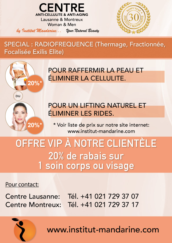 Spécial Radiofréquence Thermage